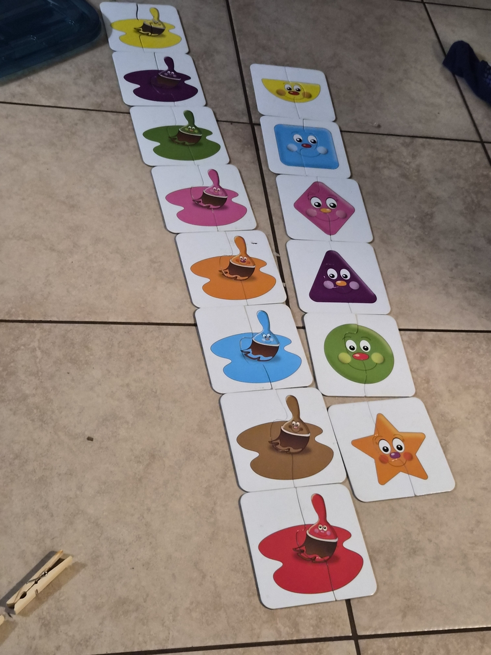Colorful Shape & Character Matching Puzzle Cards - Picture 2 of 2